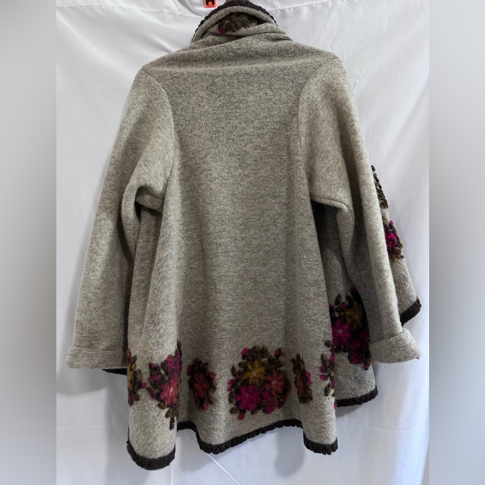Charlotte & Louis Felted Wool blend open front cardigan - Picture 2 of 9